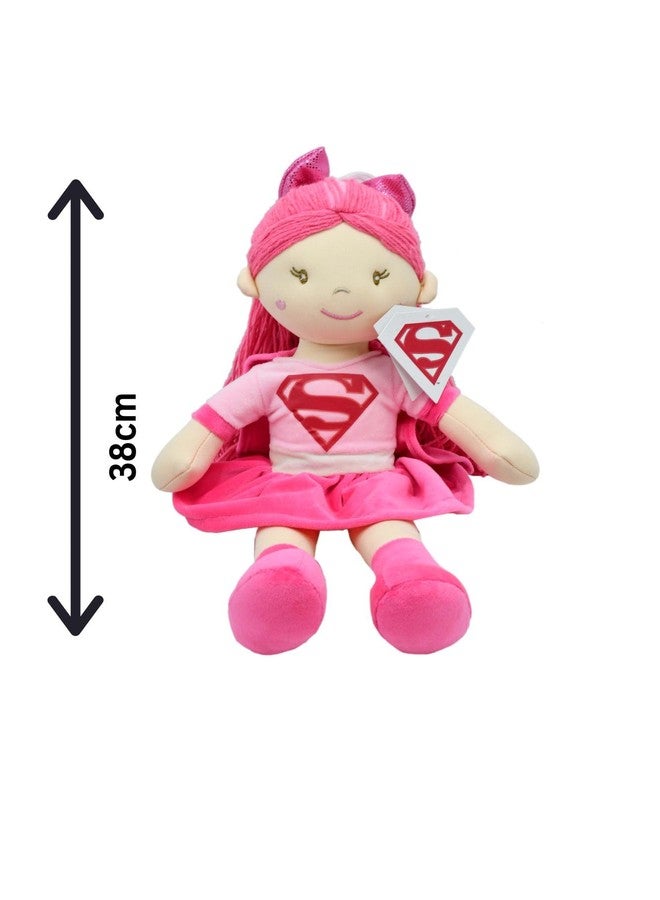 Mirada Super Girl Doll for Baby Girls/Kids | Washable & Super Soft Fabric Body | Stuffed Plush - 38cm - Image 5